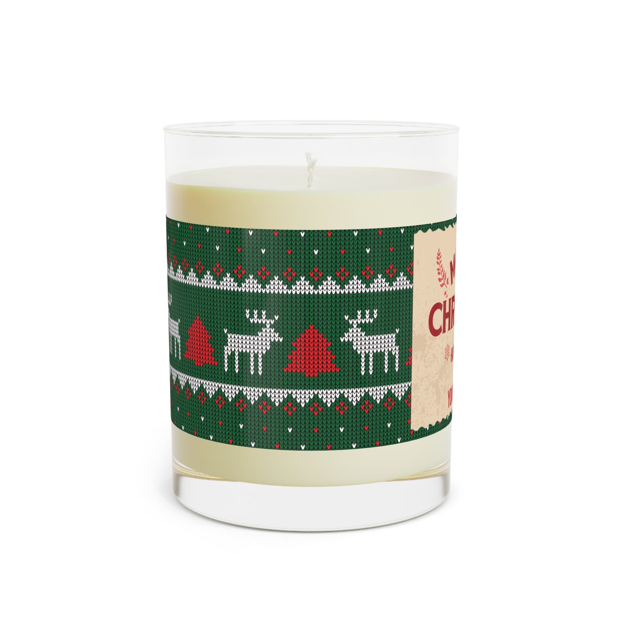Christmas Wreath 11oz Scented Candle — Personalized Holiday Gift