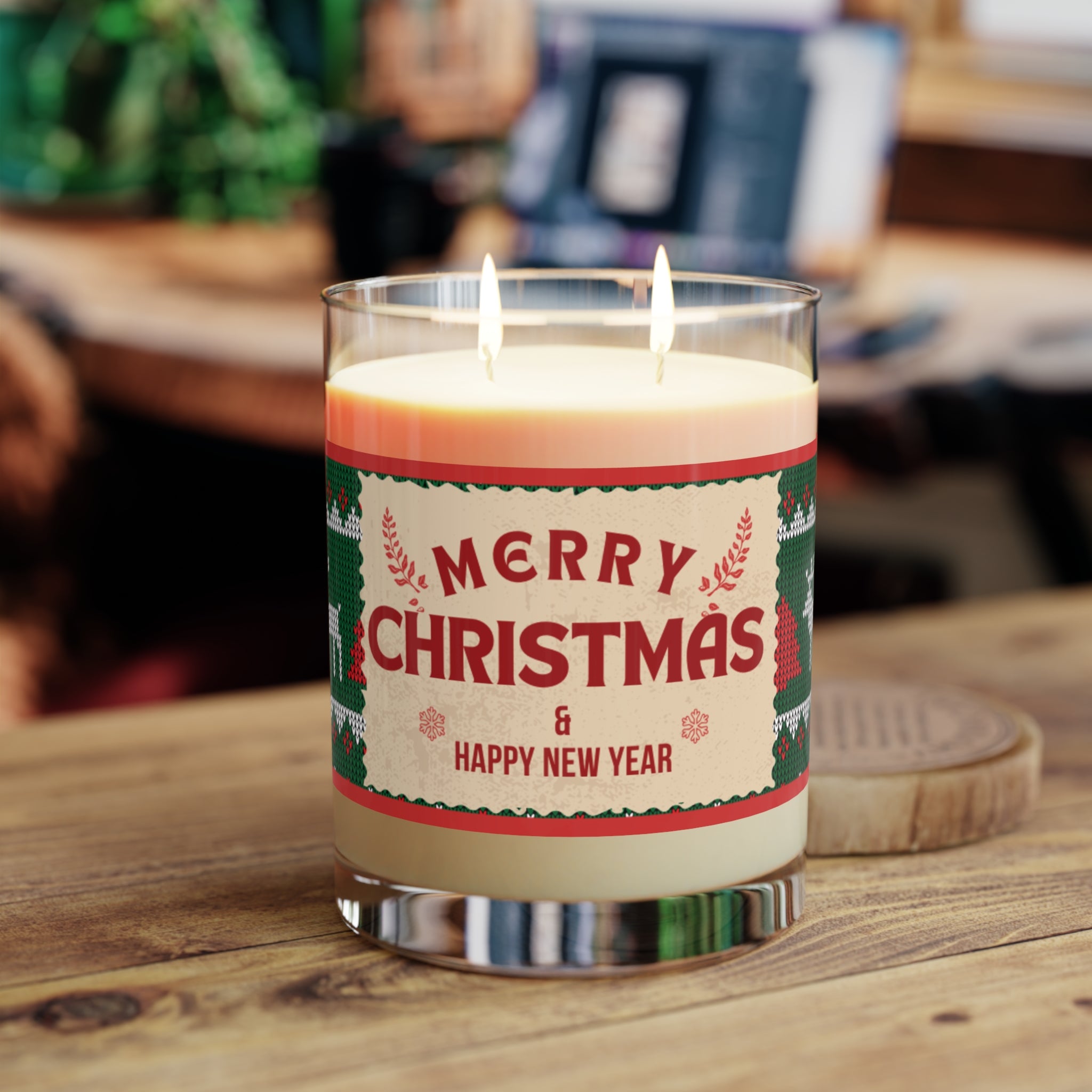 Christmas Wreath 11oz Scented Candle — Holiday Gift