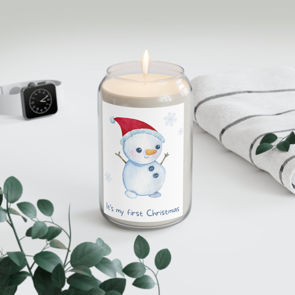 It's My First Christmas Snowman Candle — 13.75 oz Scented Soy Candle.