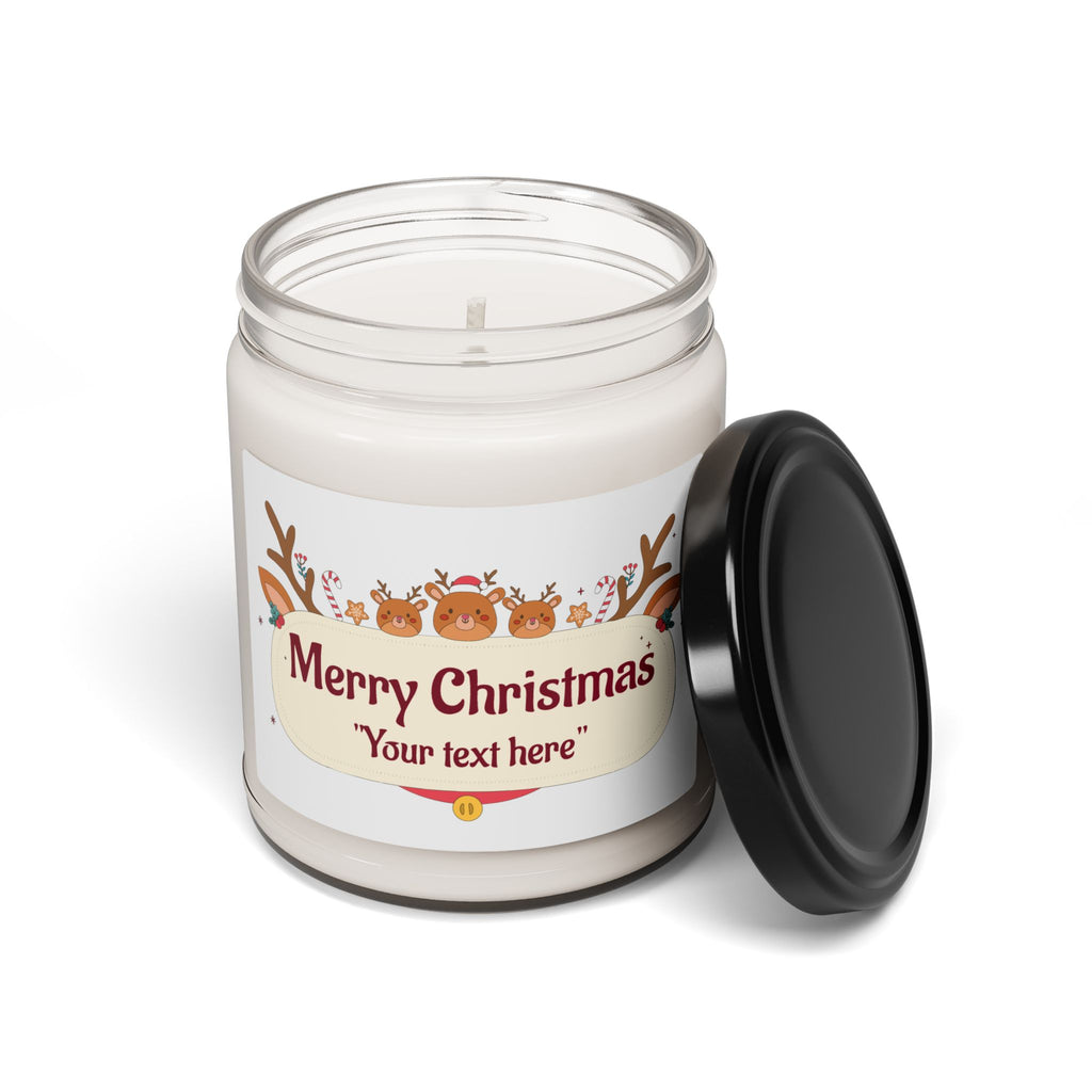 Christmas Soy Candle 9oz — Merry Christmas Personalized Scented Candle