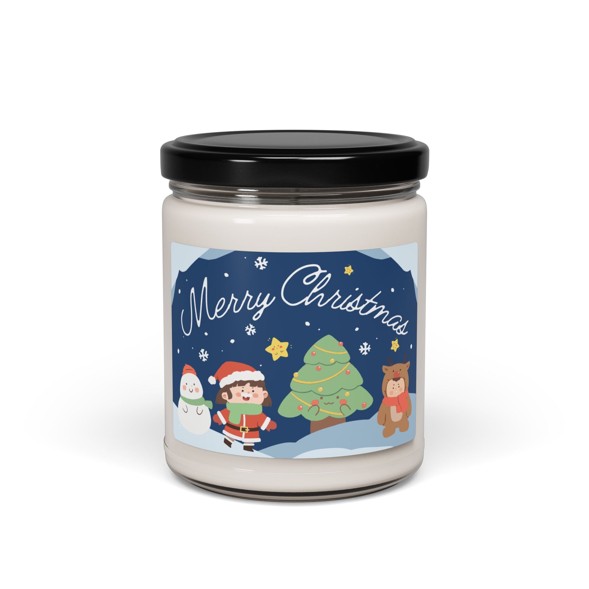Merry Christmas 9oz Scented Soy Candle — Holiday Jar Candle