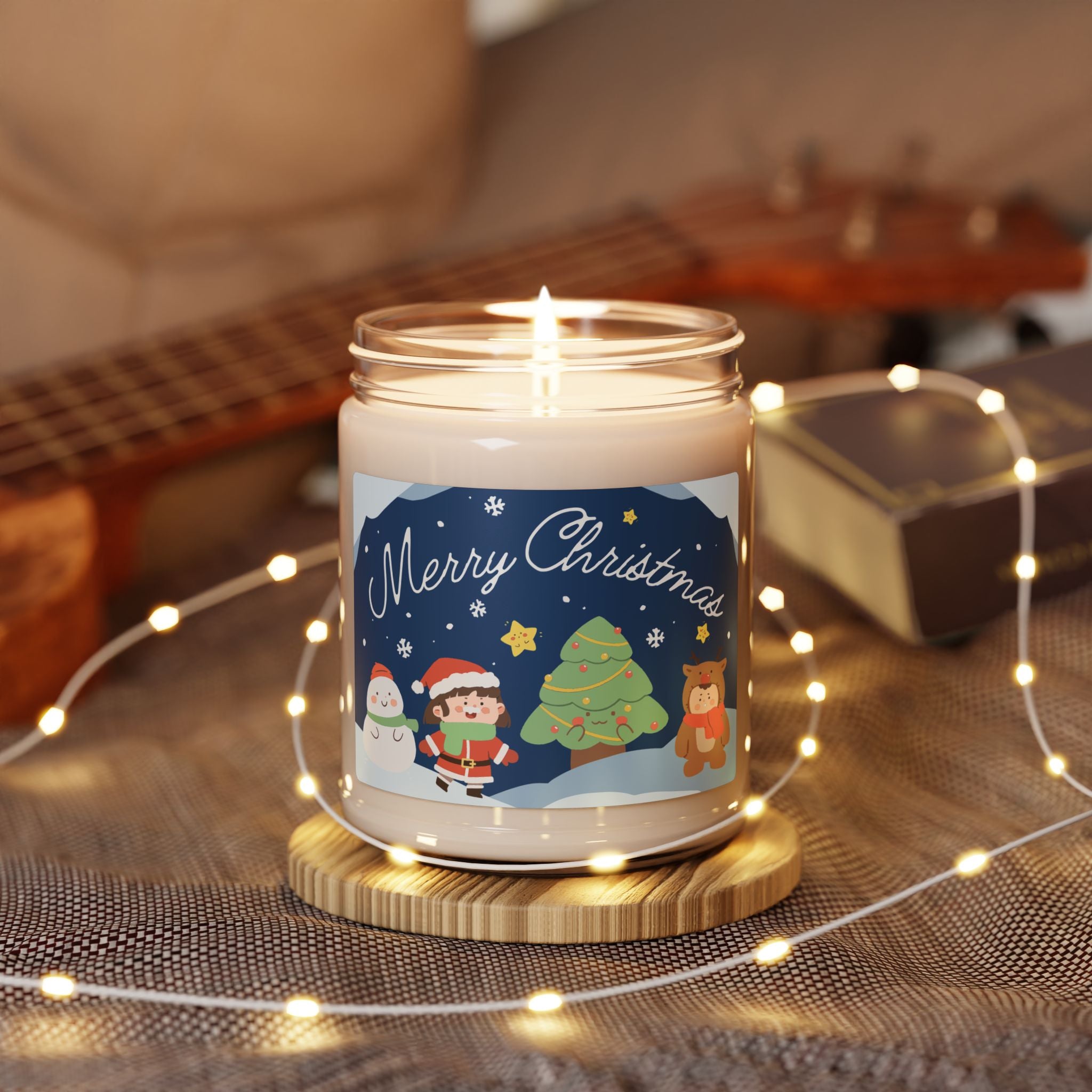 Merry Christmas 9oz Scented Soy Candle — Holiday Jar Candle