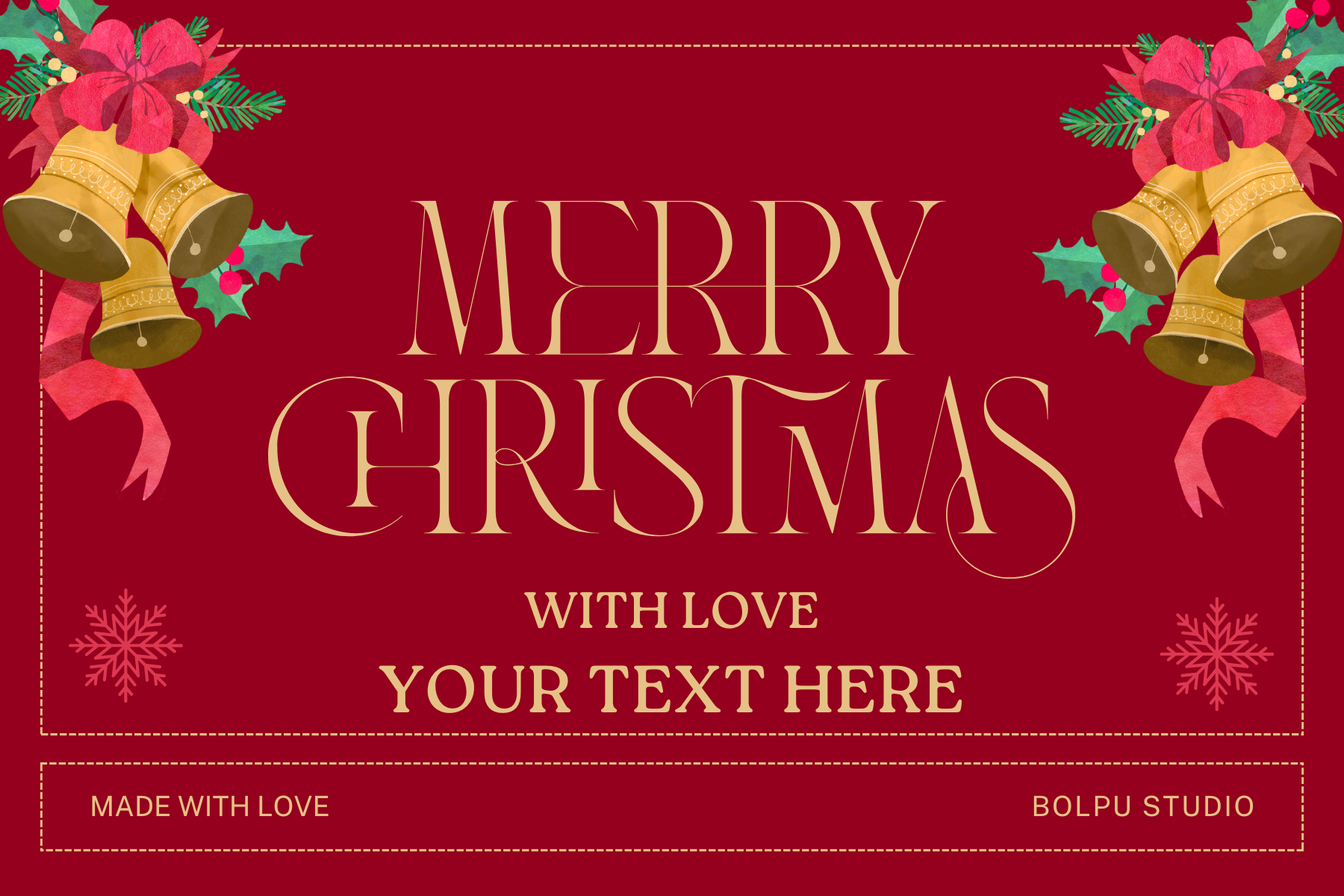 Christmas Scented Soy Candle 9oz — "Merry Christmas" Personalized Red Jar.