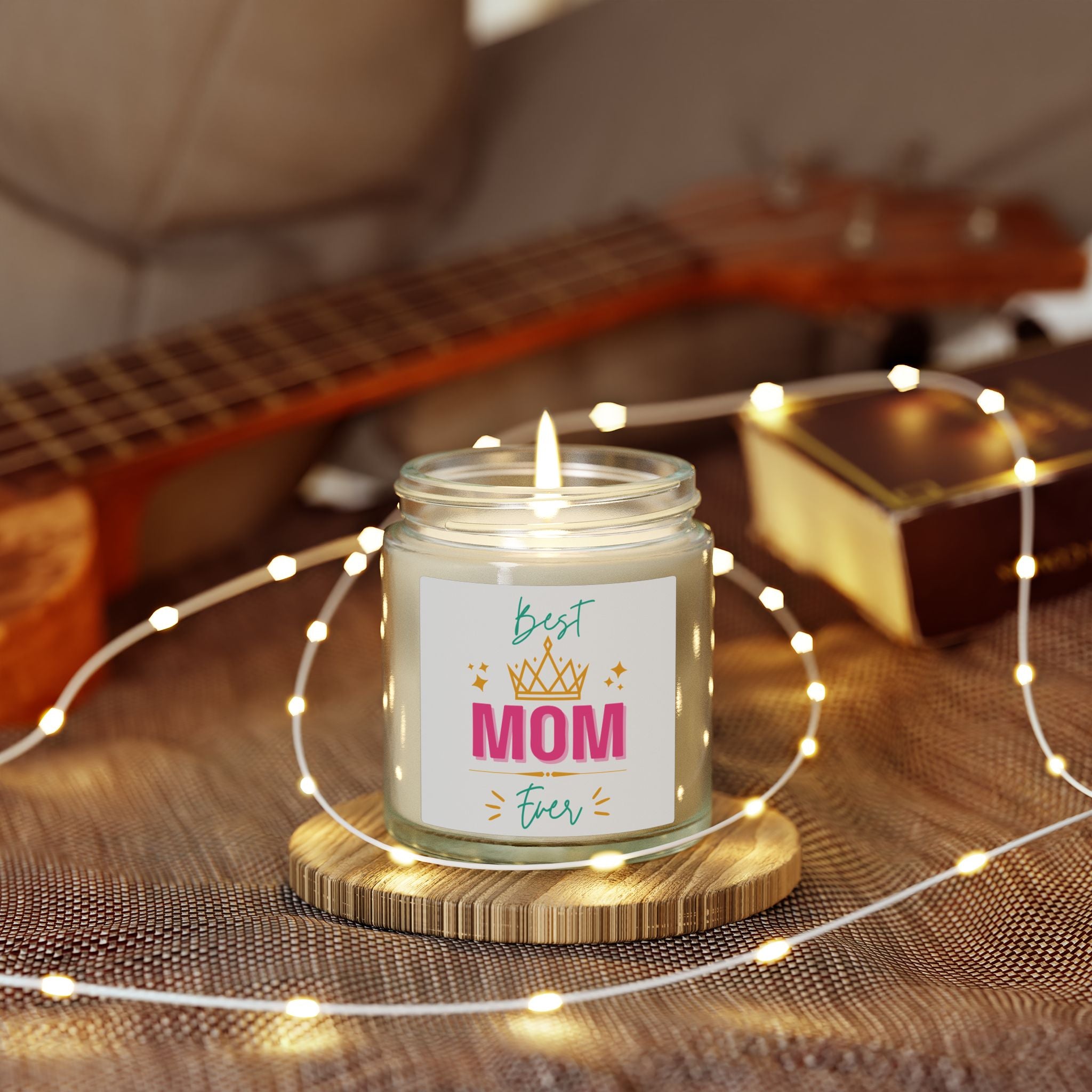 Best Mom Ever Coconut Apricot Scented Candle (4oz & 9oz)