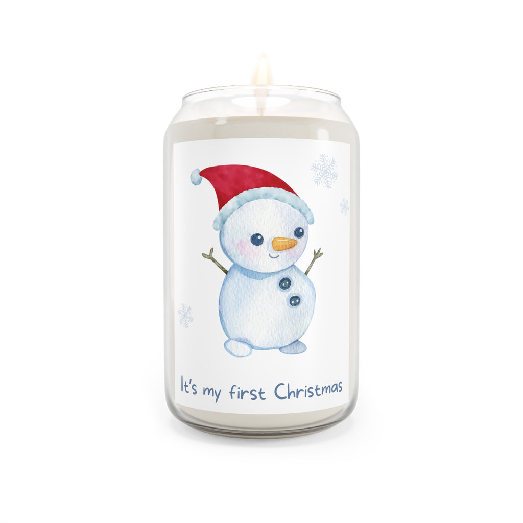 It's My First Christmas Snowman Candle — 13.75 oz Scented Soy Candle.