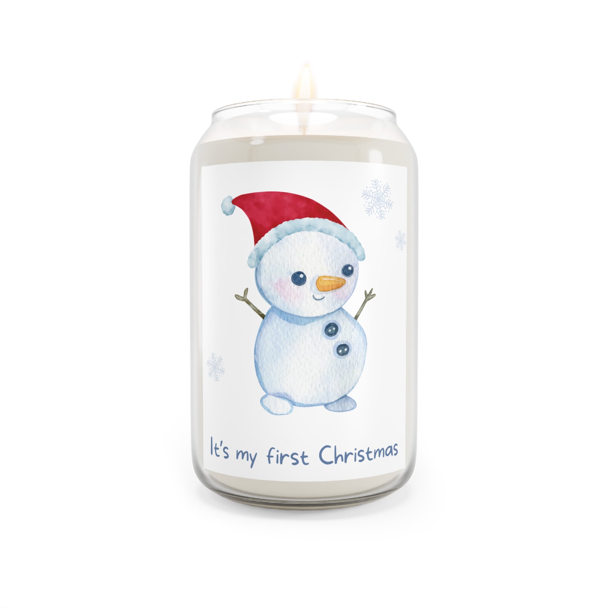 It's My First Christmas Snowman Candle — 13.75 oz Scented Soy Candle.