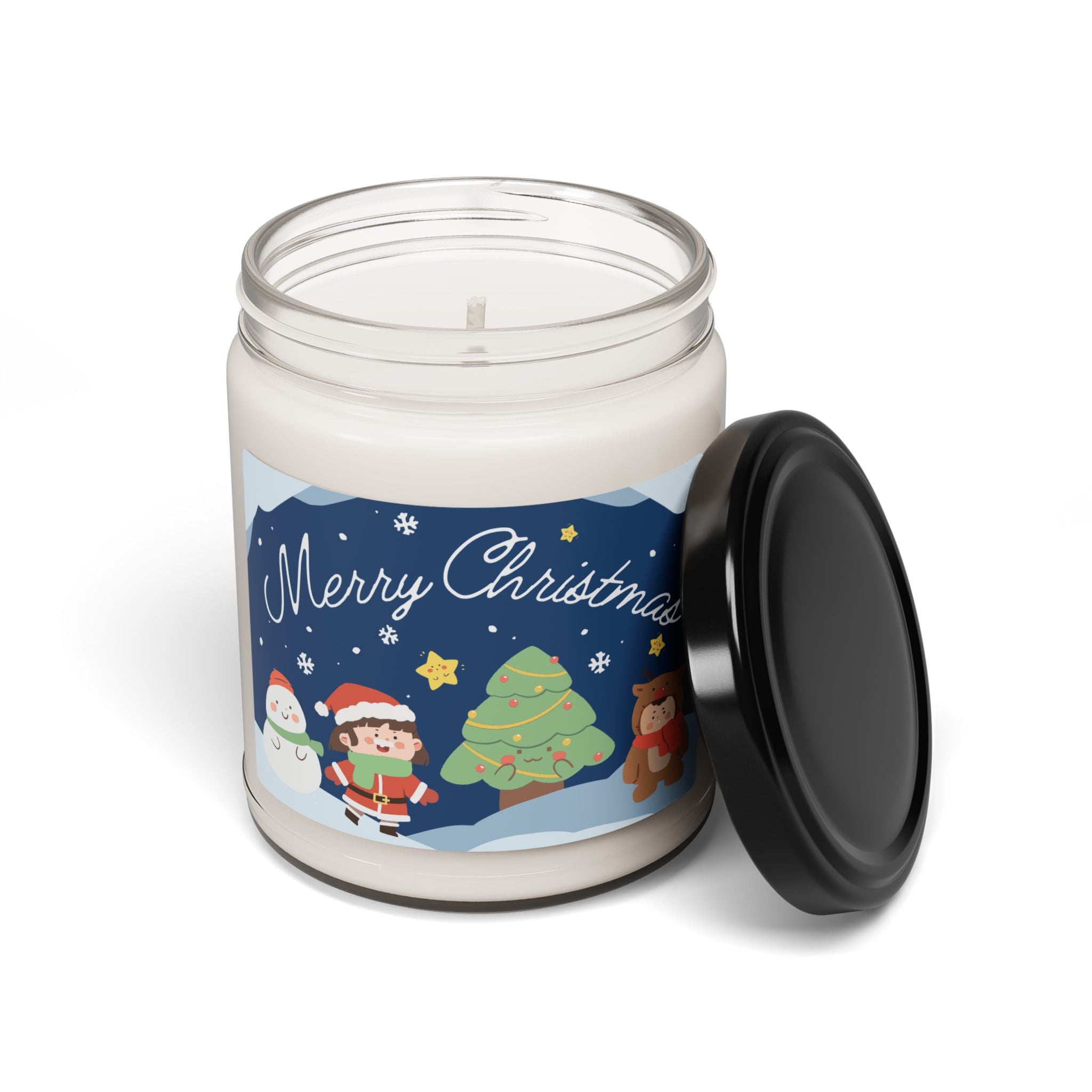 Merry Christmas 9oz Scented Soy Candle — Holiday Jar Candle