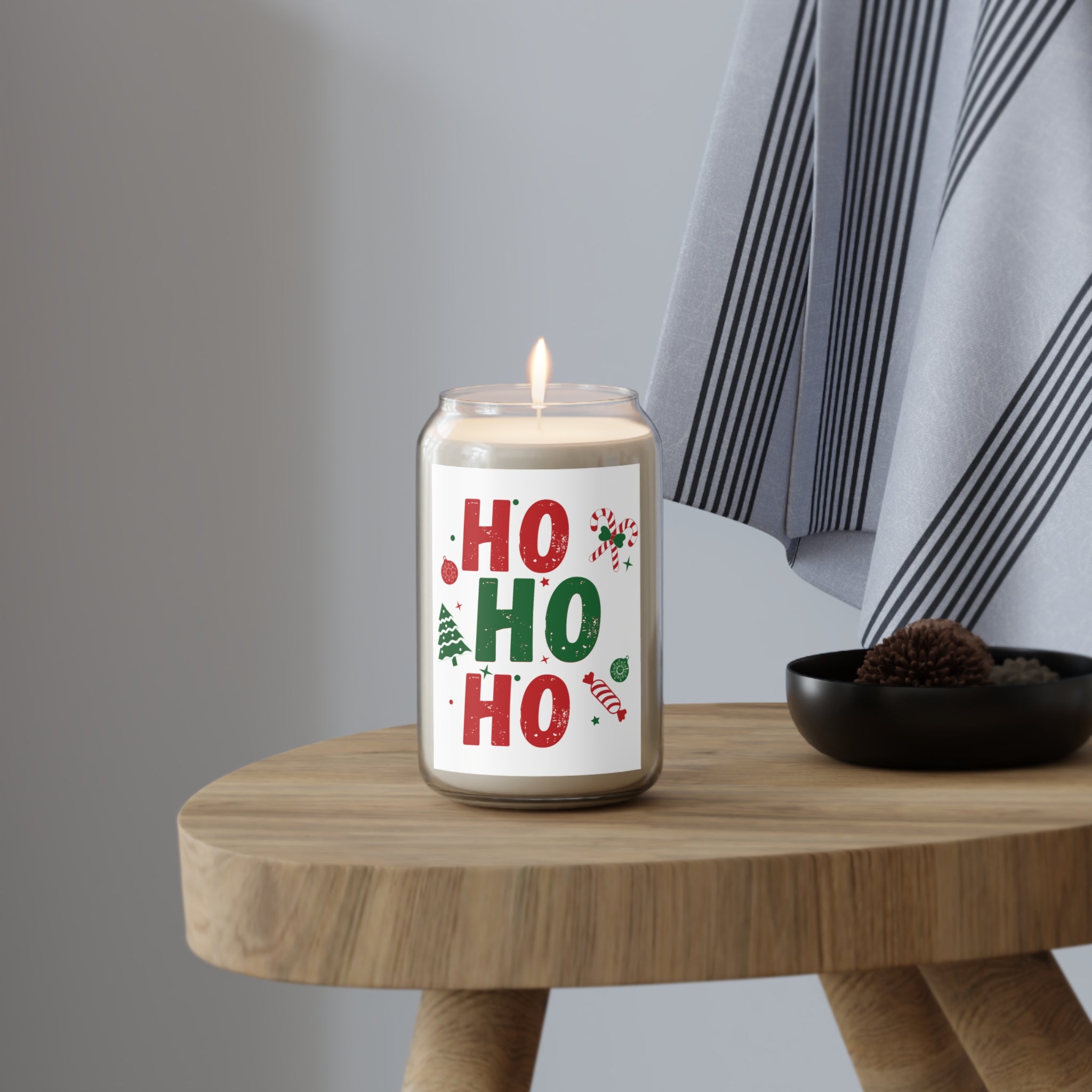 Ho Ho Ho Scented Soy Candle — 13.75 oz Christmas Holiday Candle