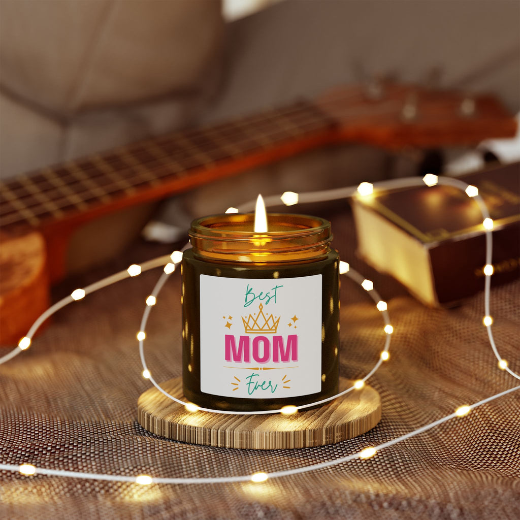 Best Mom Ever Coconut Apricot Scented Candle (4oz & 9oz)