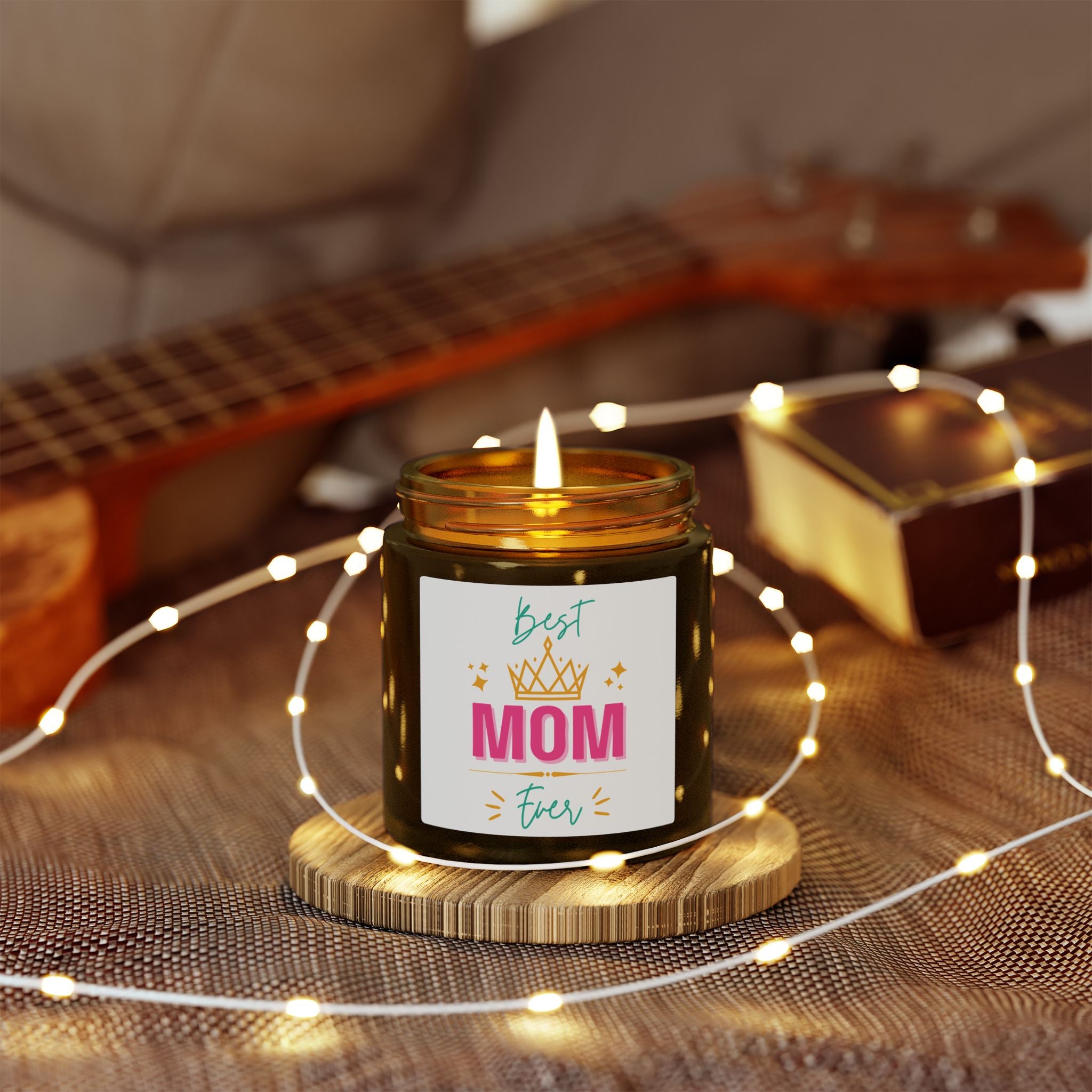 Best Mom Ever Coconut Apricot Scented Candle (4oz & 9oz)